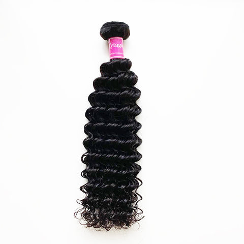 Kytago Quality Brazilian Deep Wave Hair 1 Bundle Deals Unprocessed Virgin Human Hair Weave
