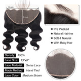 Kytago 13*6 Body Wave Virgin Hair Frontal Lace Closure Human Hair