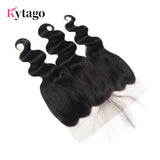 Kytago 13*6 Body Wave Virgin Hair Frontal Lace Closure Human Hair