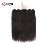 Kytago 13*6 Lace Frontal Closure Straight Hair 1 Piece Virgin Human Hair