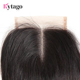 Kytago Three Part Middle Part And Free Part Lace Closure 4*4 Straight 100% Virgin Human Hair