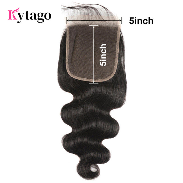 Kytago 5*5 Lace Closure Body Wave Virgin Hair Pre-Plucked