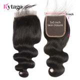 Kytago 5*5 Lace Closure Body Wave Virgin Hair Pre-Plucked
