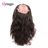 Kytago 360 Lace Frontal Closure Body Wave Unprocessed Virgin Human Hair Lace Frontal
