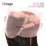 Kytago 360 Lace Frontal Closure Body Wave Unprocessed Virgin Human Hair Lace Frontal