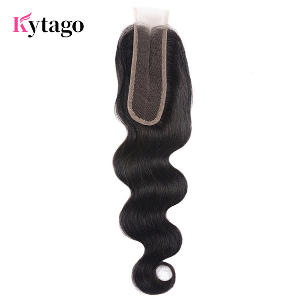 Kytago Body Wave Hair Lace Closure 2*6 Inch Middle Part Human Hair Closure