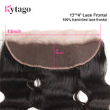 Kytago Body Wave Lace Frontal Closure 13*4 Ear To Ear Unprocessed Virgin Human Hair