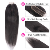 Kytago New Arrival Straight Hair 2*6 Size Lace Closure Virgin Remy Human Hair