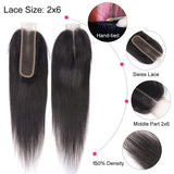 Kytago New Arrival Straight Hair 2*6 Size Lace Closure Virgin Remy Human Hair
